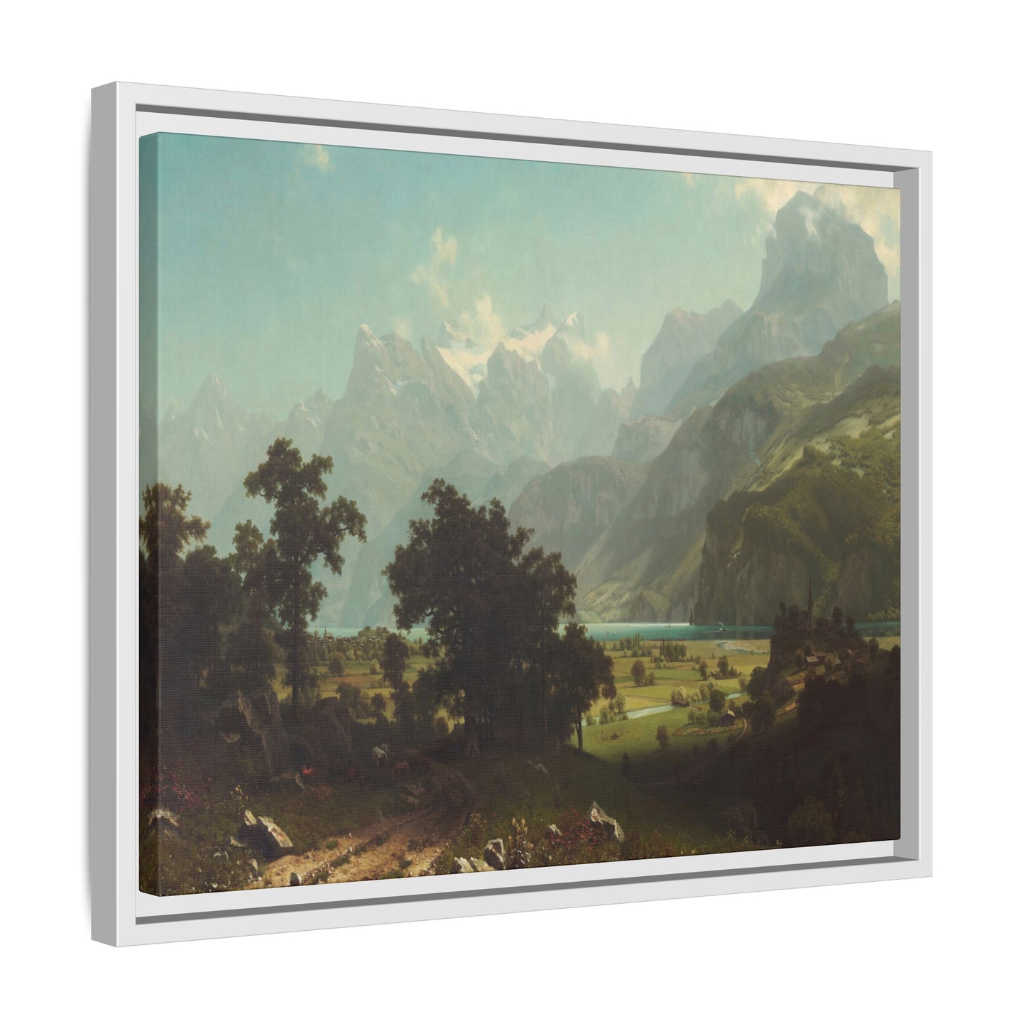Bierstadt, Albert - Lake Lucerne (1858) - Matte Canvas, Framed