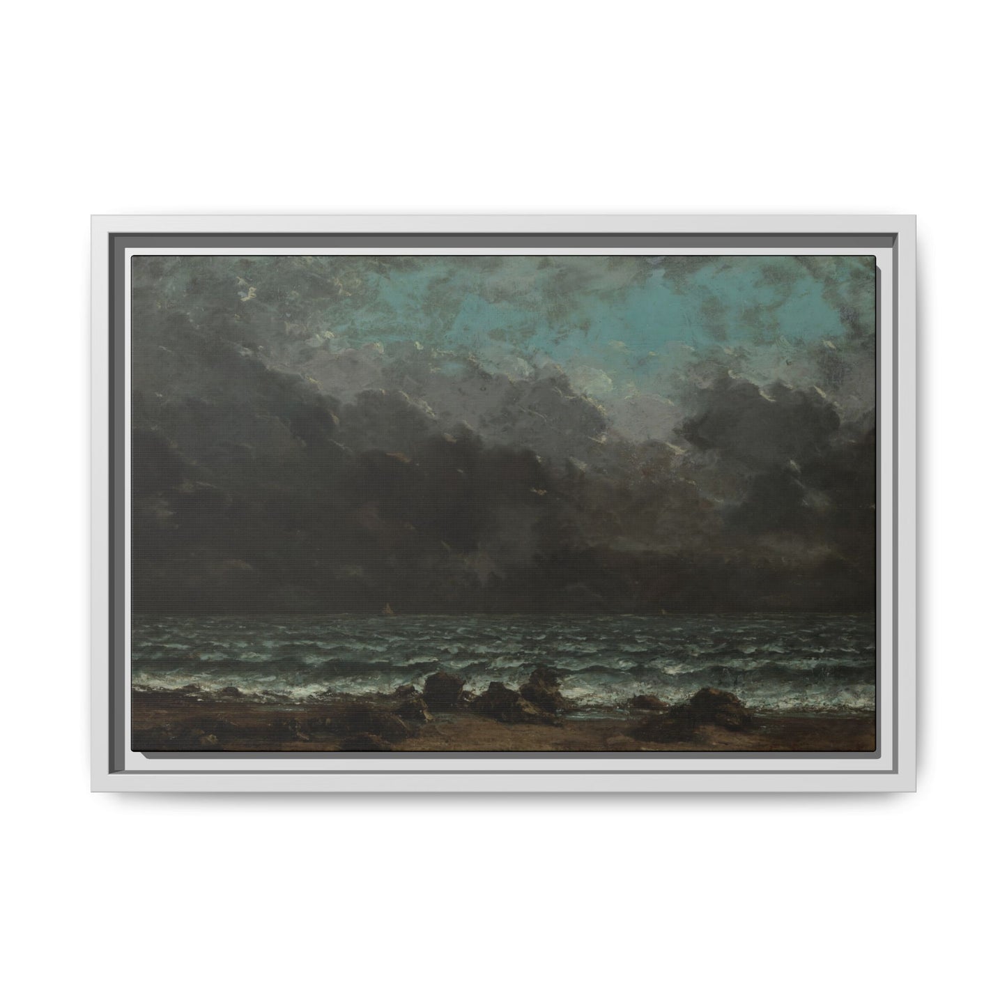 Courbet, Gustave - The Sea (1865) - Matte Canvas, Framed
