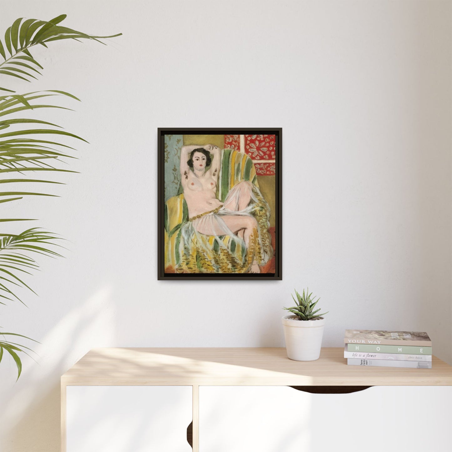Matisse, Henri - Odalisque with Raised Arms (1923) - Matte Canvas, Framed