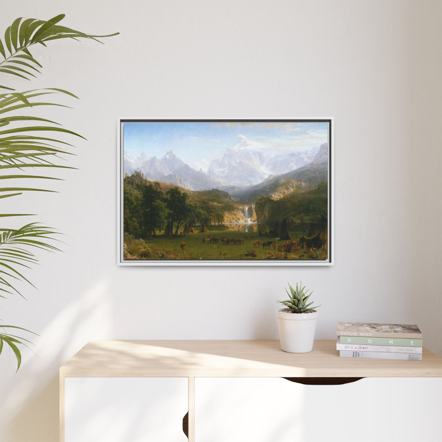 Bierstadt, Albert - The Rocky Mountains, Lander’s Peak (1863) - Matte Canvas, Framed