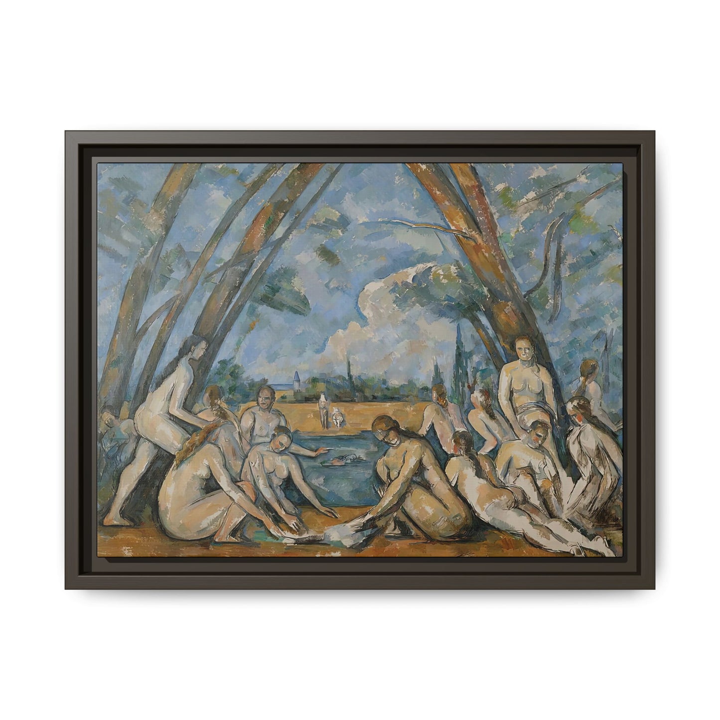 Cézanne, Paul - The Large Bathers (1906) - Matte Canvas, Framed