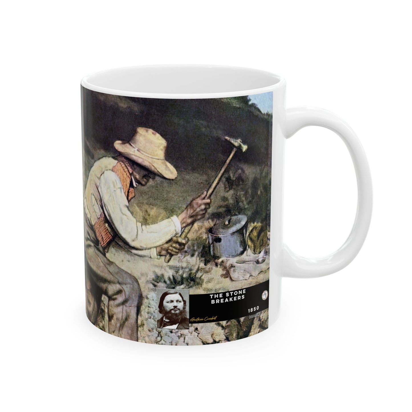Courbet, Gustave - The Stone Breakers (1850) - Ceramic Mug