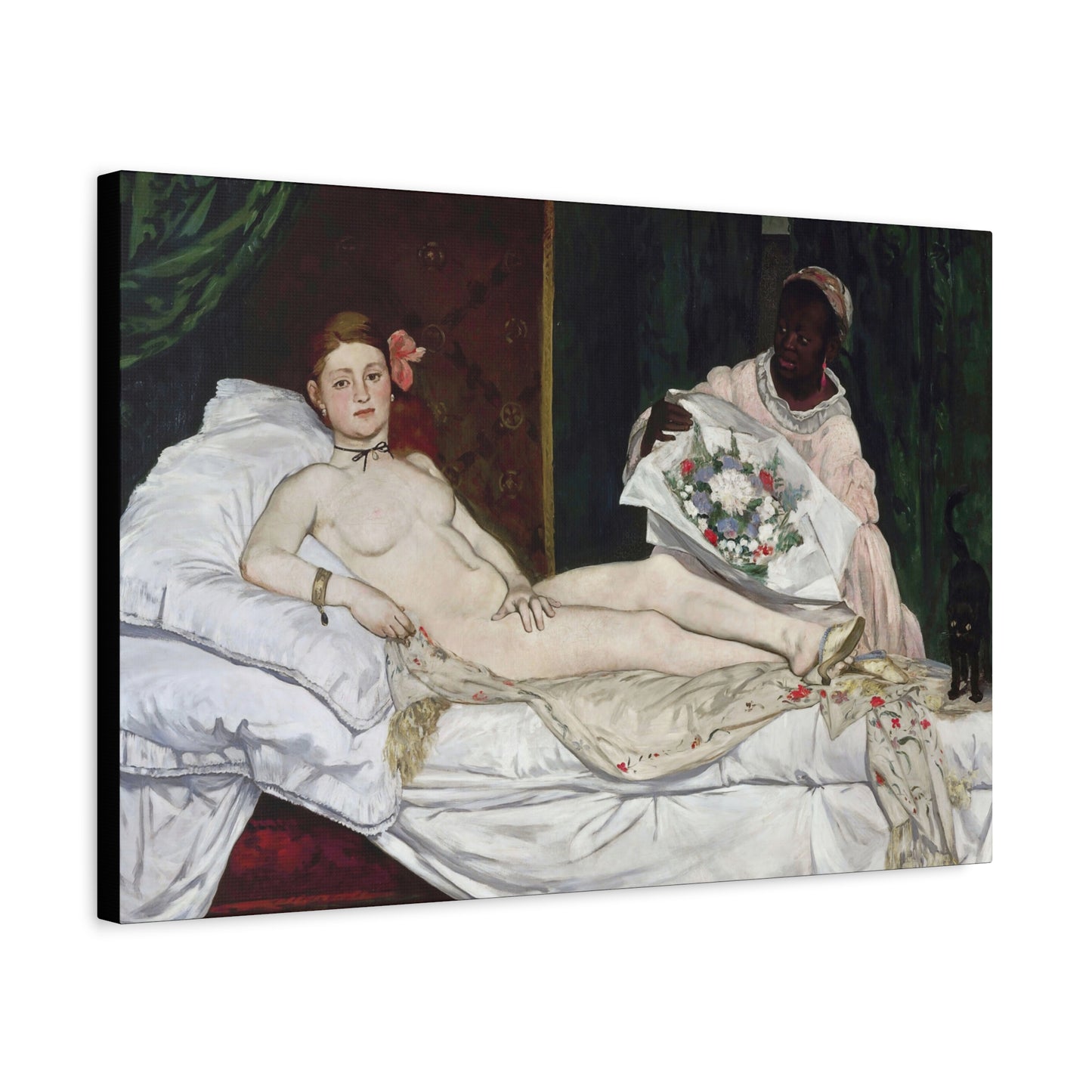 Manet, Édouard - Olympia (1870) - Canvas Block, unframed