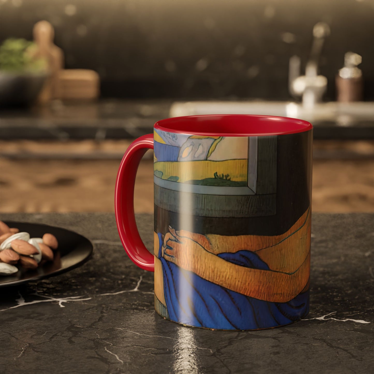 Filiger, Charles - The Recumbent Christ (1895) - Colorful Accent Mugs