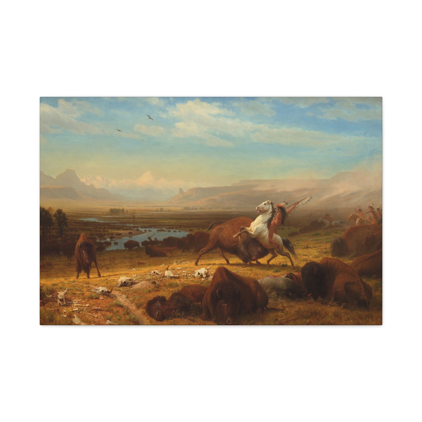 Bierstadt, Albert - The Last of the Buffalo  (1888) - Canvas Block, unframed