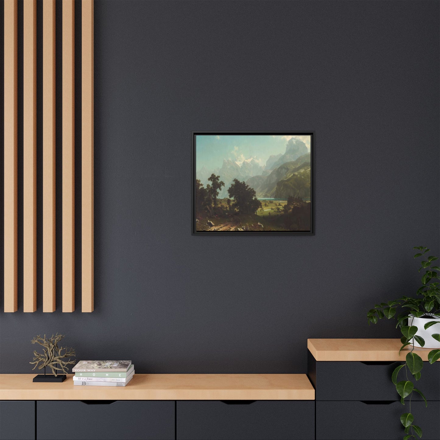 Bierstadt, Albert - Lake Lucerne (1858) - Matte Canvas, Framed