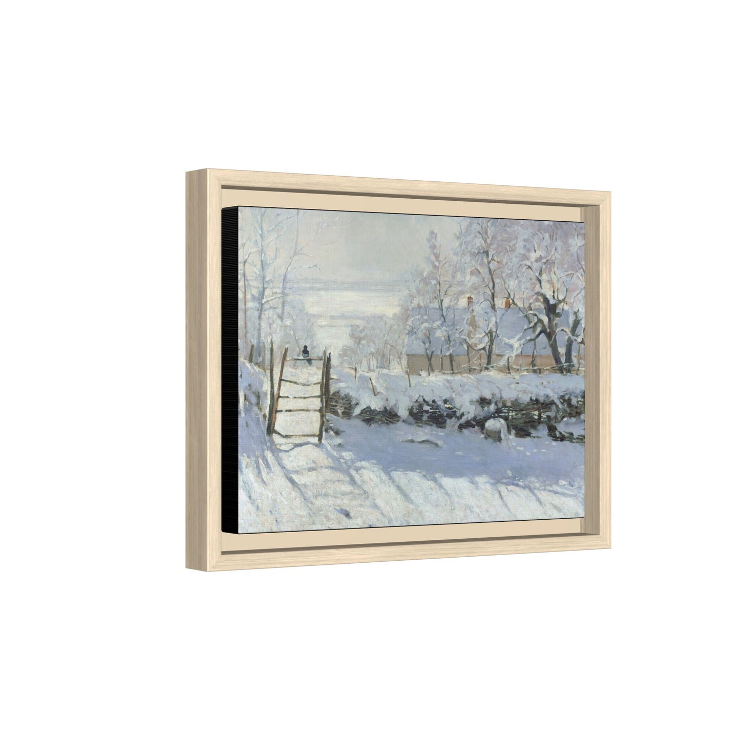 Monet, Claude - The Magpie (1868) - Matte Canvas, Framed