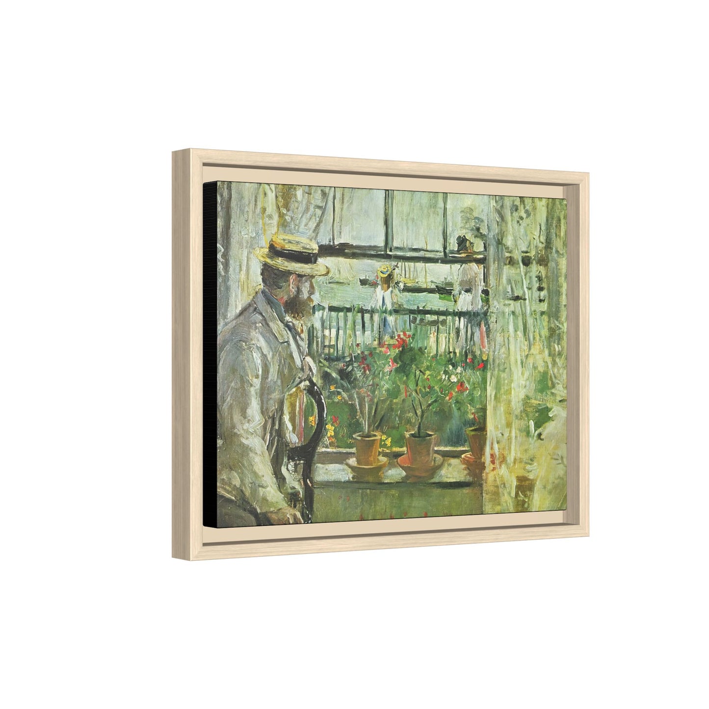 Morisot, Berthe - Eugene Manet on the Isle of Wight (1875) - Matte Canvas, Framed