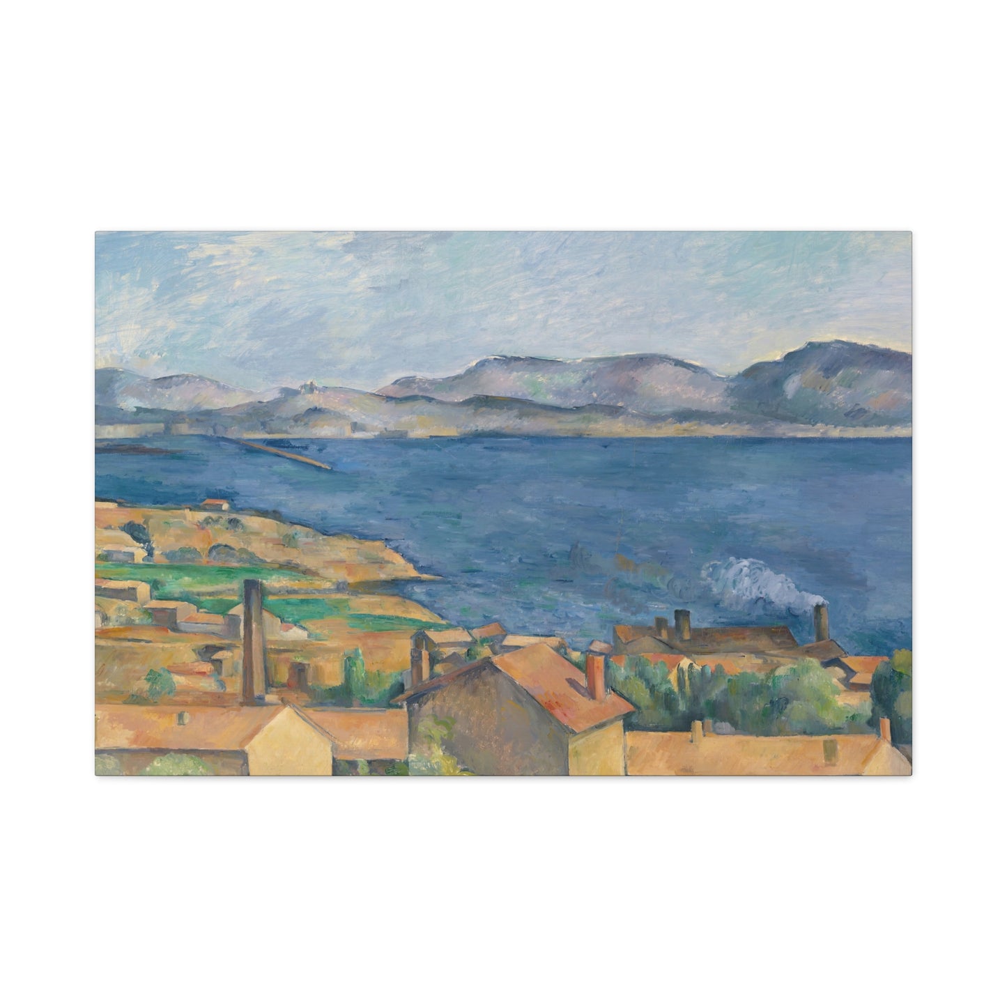 Cézanne, Paul - The Bay of Marseille, Seen from L'Estaque (1885) - Canvas Block, unframed