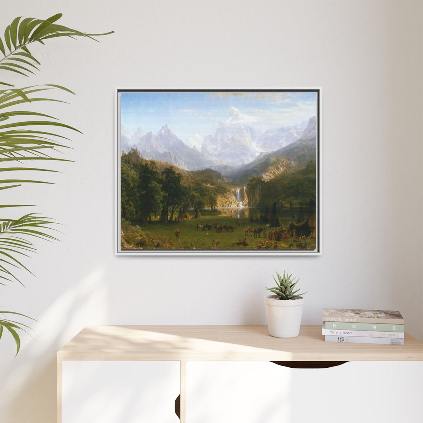 Bierstadt, Albert - The Rocky Mountains, Lander’s Peak (1863) - Matte Canvas, Framed