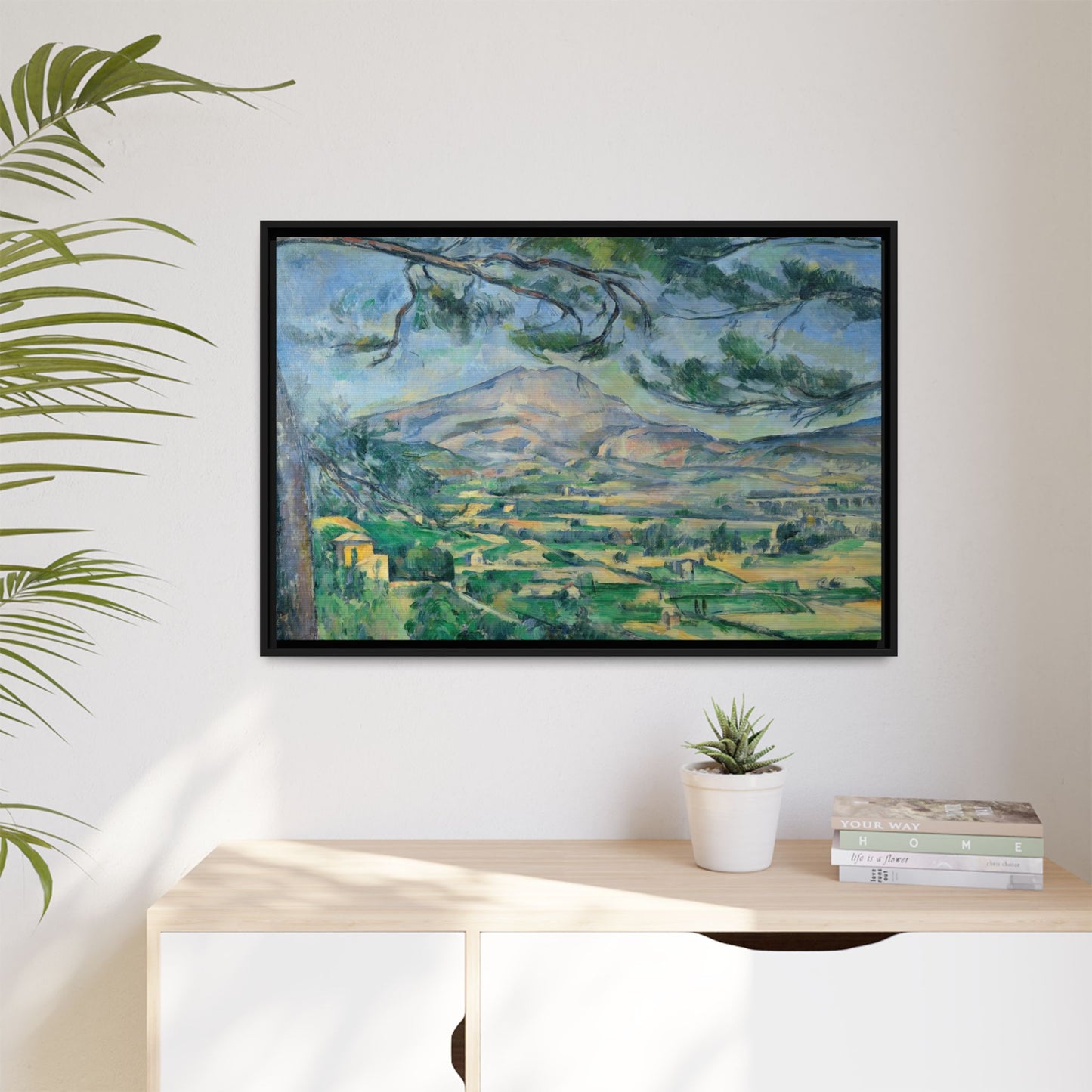Cézanne, Paul - Mont Sainte-Victoire with Large Pine (1887) - Matte Canvas, Framed