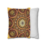 Lion Summer Mandala - Suede Square Pillowcase