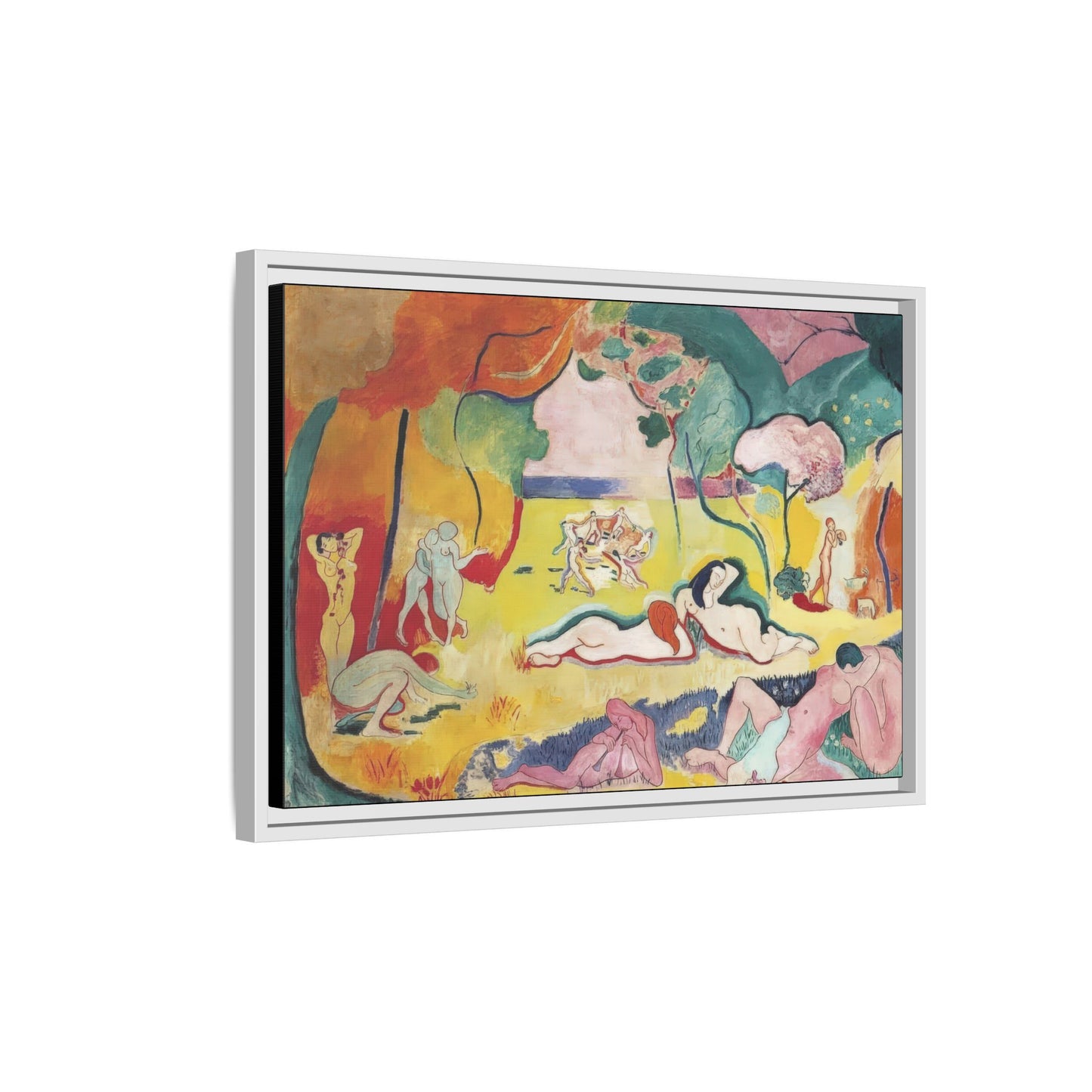 Matisse, Henri - The Joy of Life (1905) - Matte Canvas, Framed