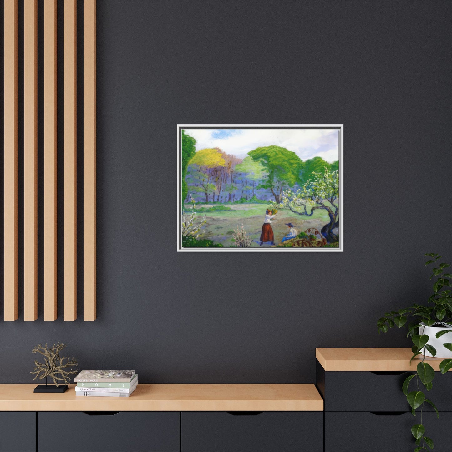 Ranson, Paul - Picking Flowers (1890) - Matte Canvas, Framed