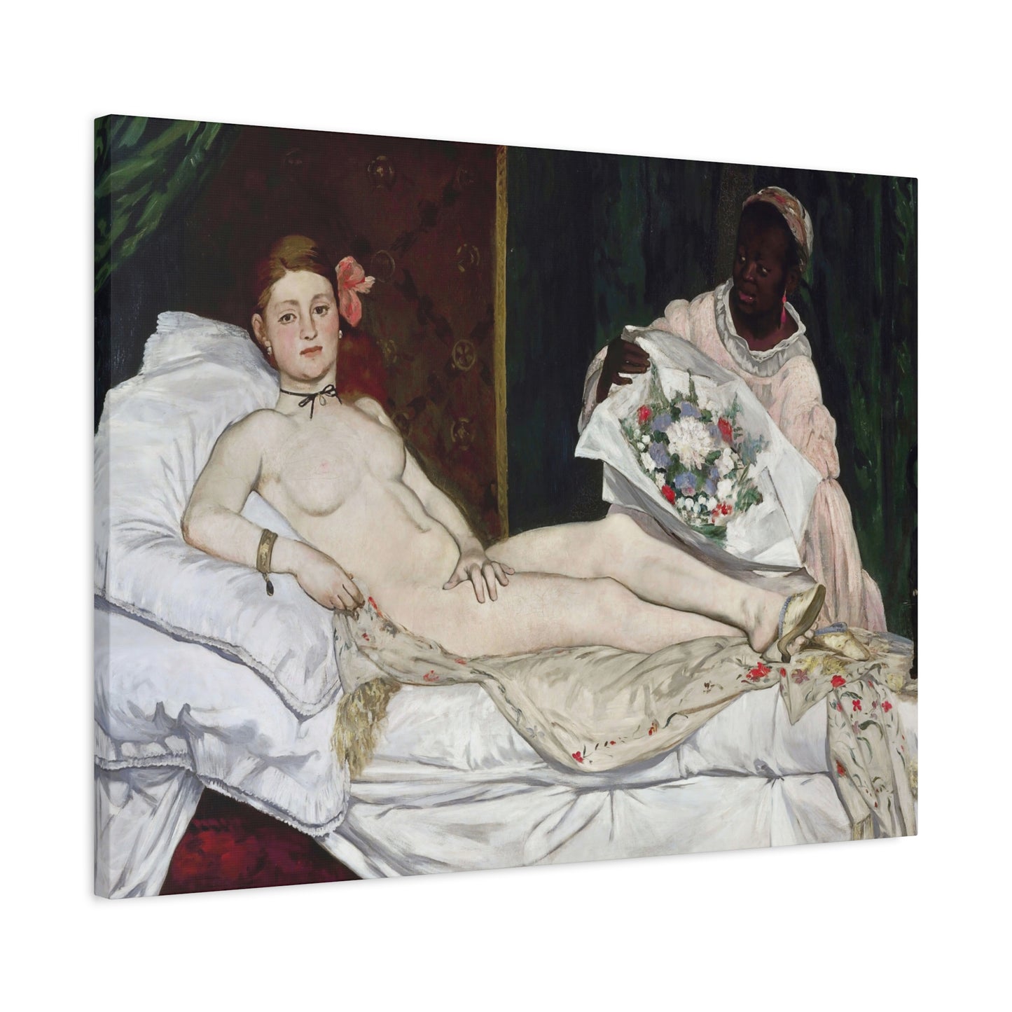 Manet, Édouard - Olympia (1870) - Canvas Block, unframed