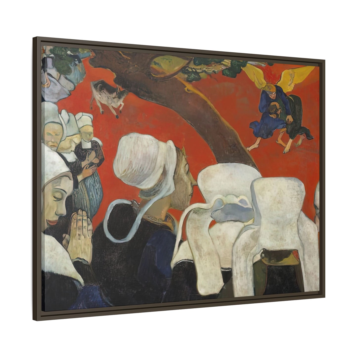 Gauguin, Paul - Vision of the Sermon (Jacob Wrestling with the Angel) (1888) - Matte Canvas, Framed