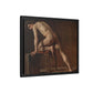 Courbet, Gustave - Study of a Nude Man (1840) - Matte Canvas, Framed