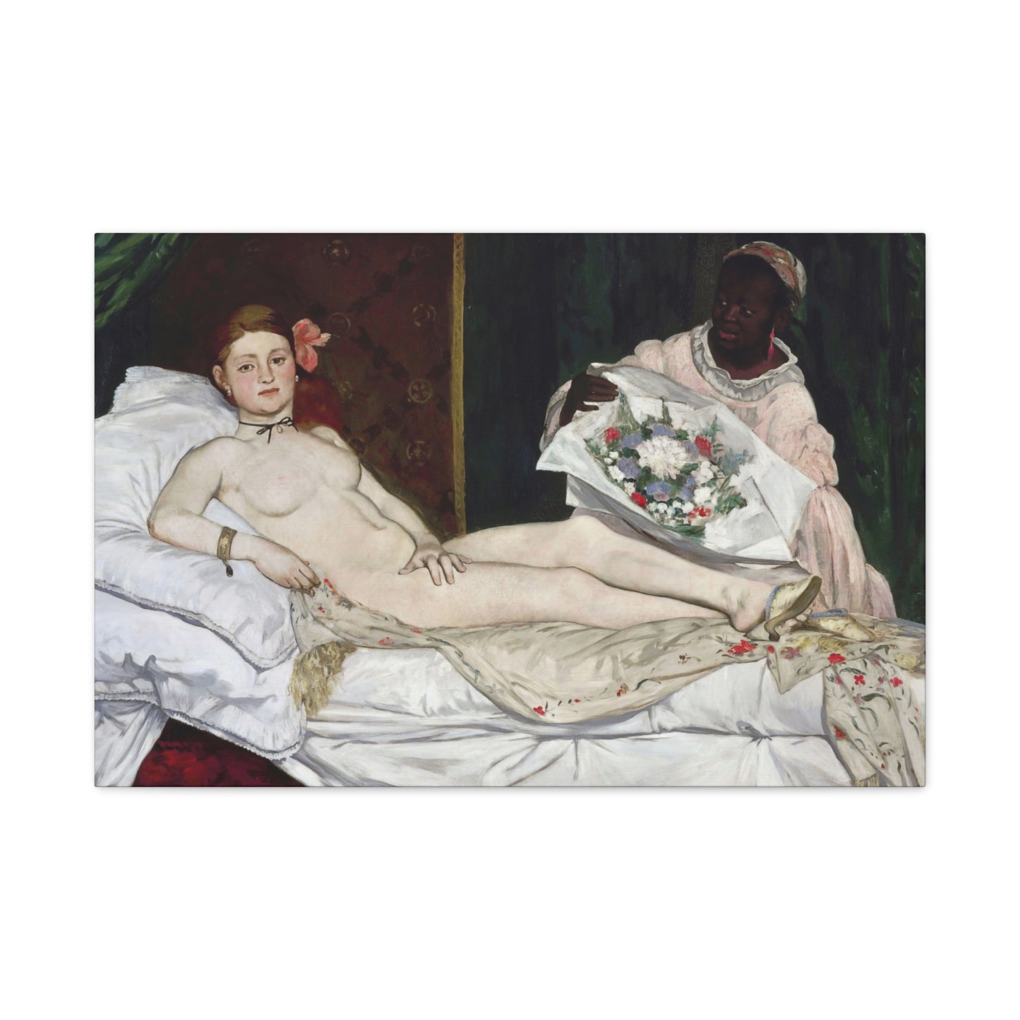 Manet, Édouard - Olympia (1870) - Canvas Block, unframed