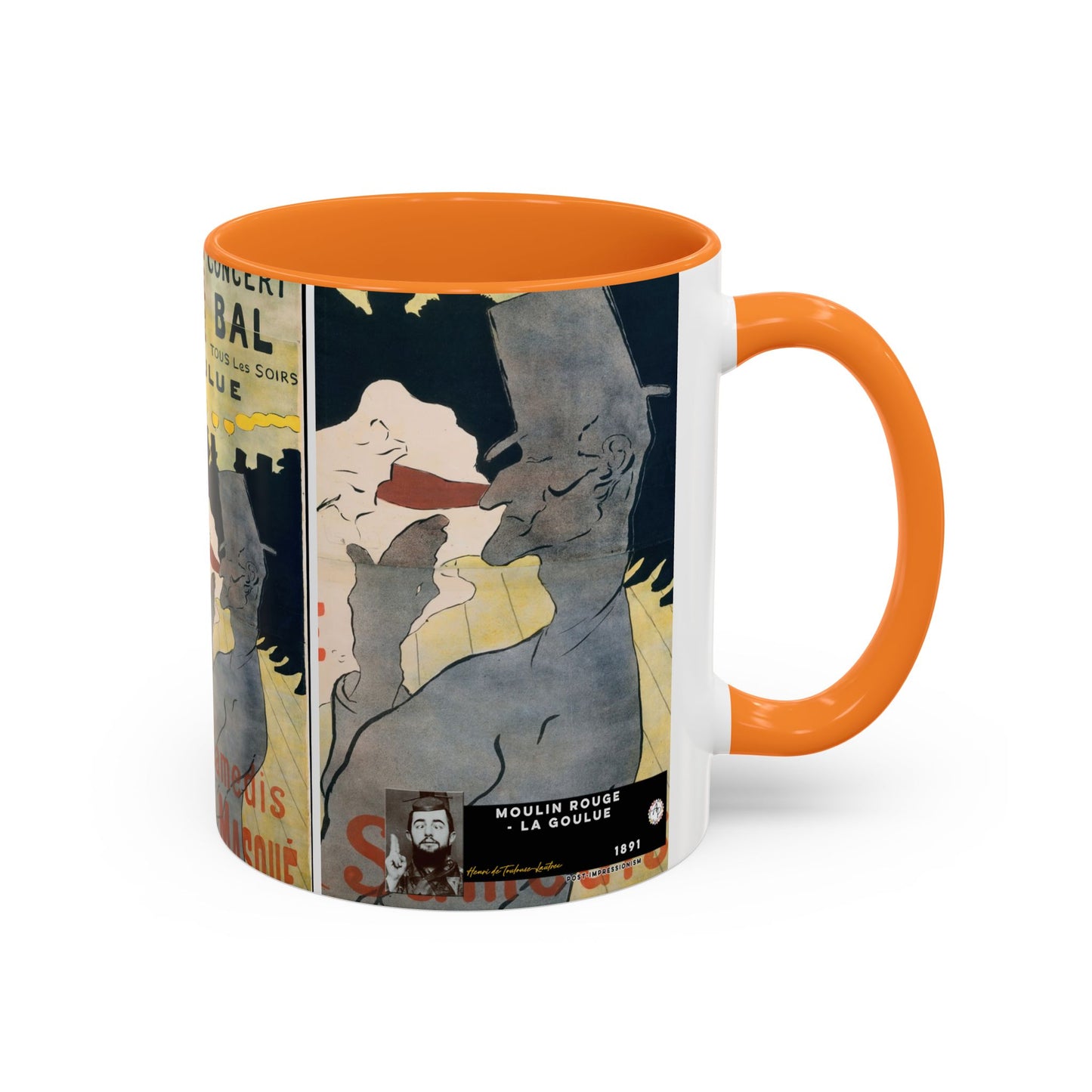 Toulouse-Lautrec, Henri - Moulin Rouge - La Goulue (1891) - Colorful Accent Mugs