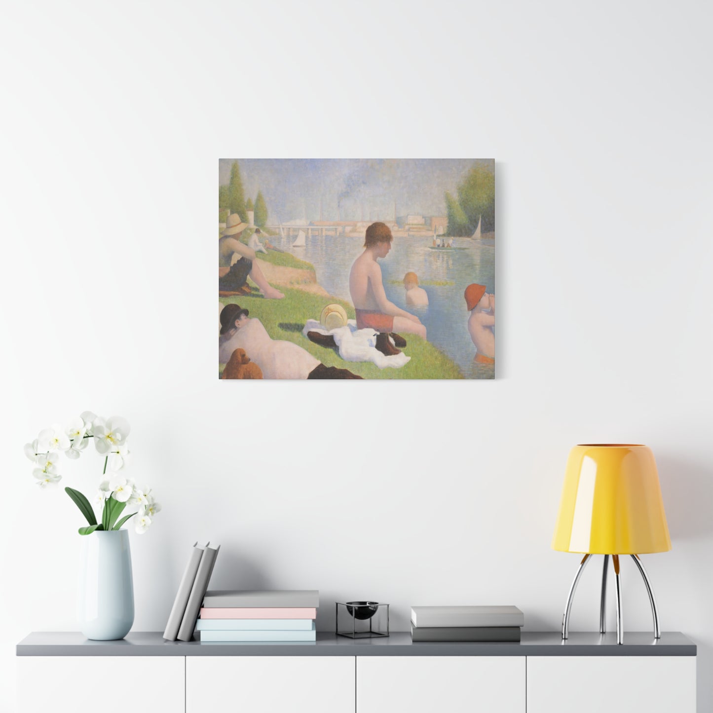 Seurat, Georges - Bathers at Asnières (1884) - Canvas Block, unframed