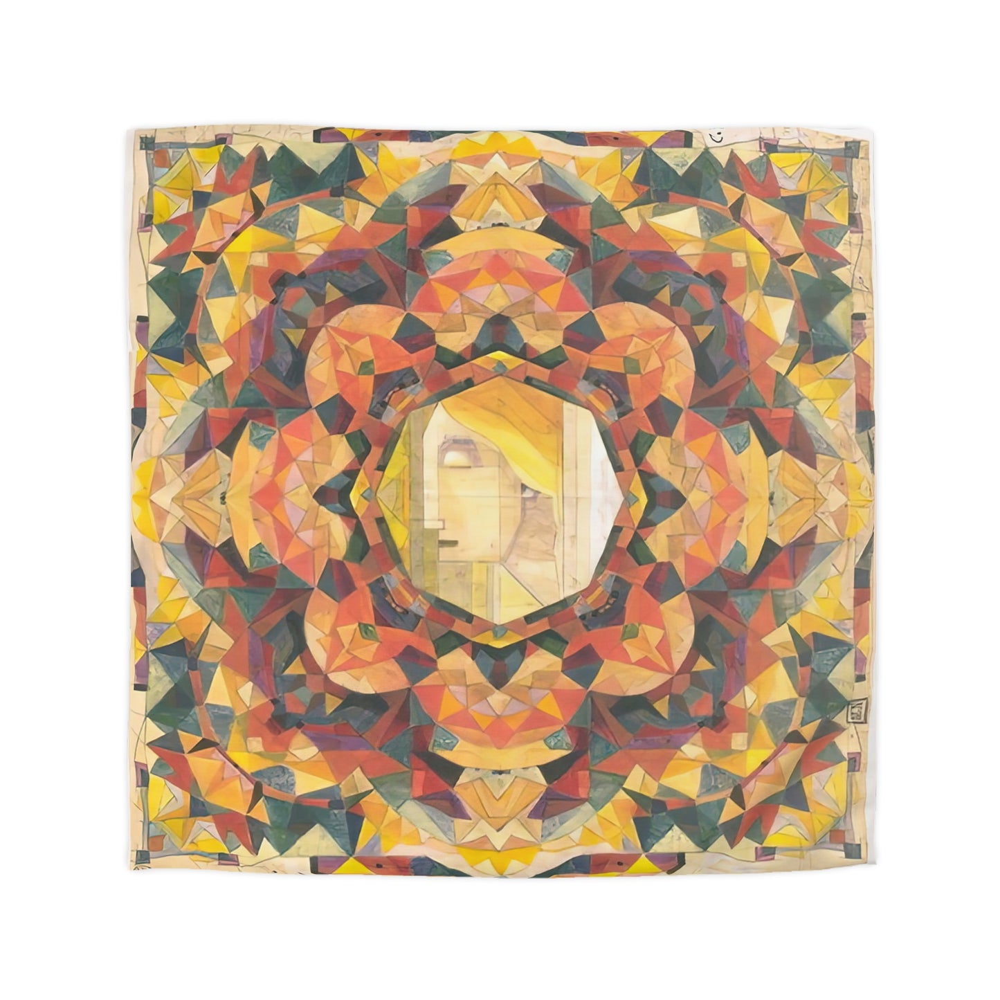 Filiger, Charles - Woman’s Head with Closed Eyes (1893) - Microfiber Duvet Cover