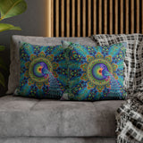 Melek Taus Mandala - Suede Square Pillowcase