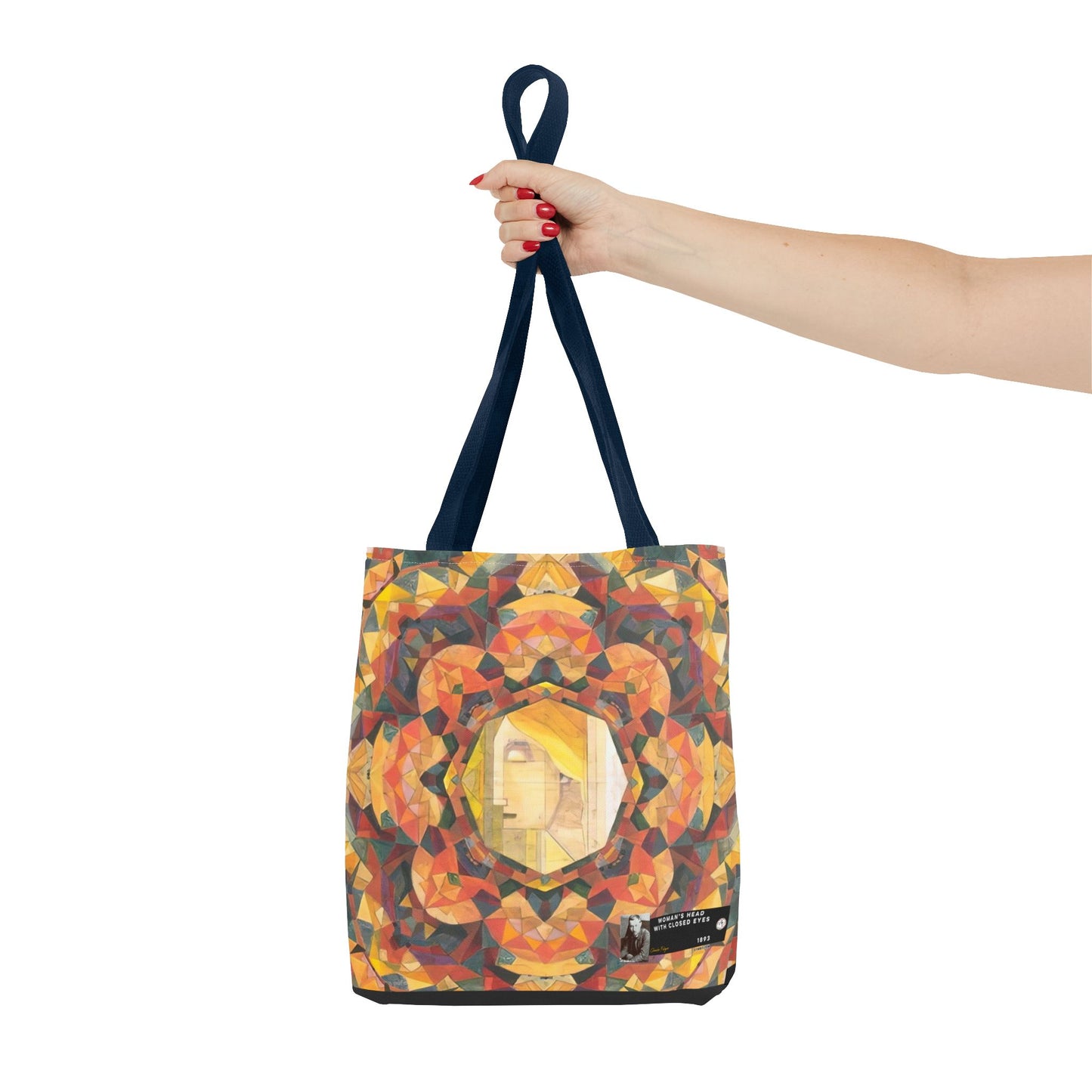 Filiger, Charles - Woman’s Head with Closed Eyes (1893) - Tote Bag