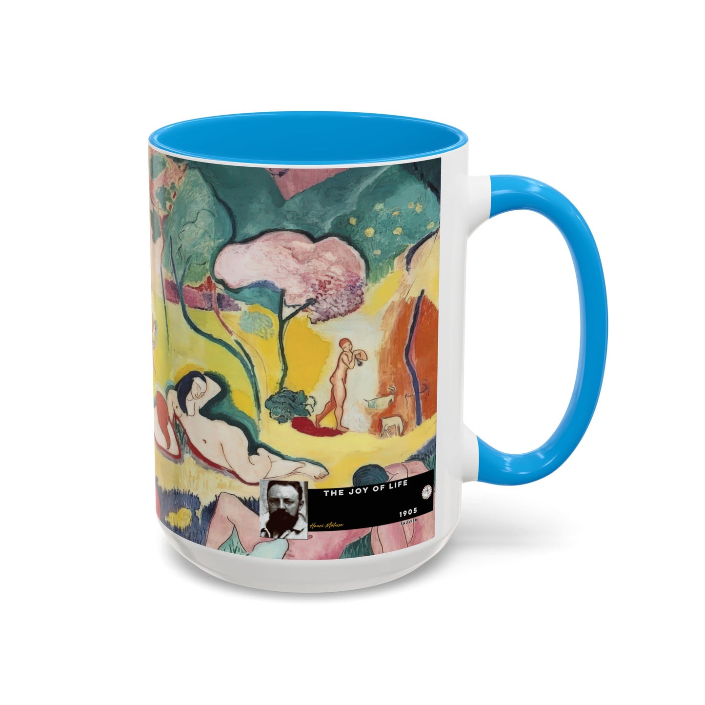 Matisse, Henri - The Joy of Life (1905) - Colorful Accent Mugs