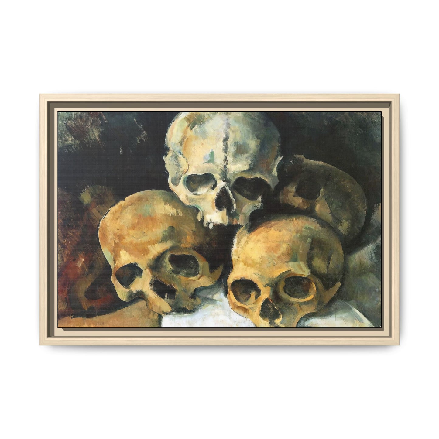 Cézanne, Paul - Pyramid of Skulls (1901) - Matte Canvas, Framed