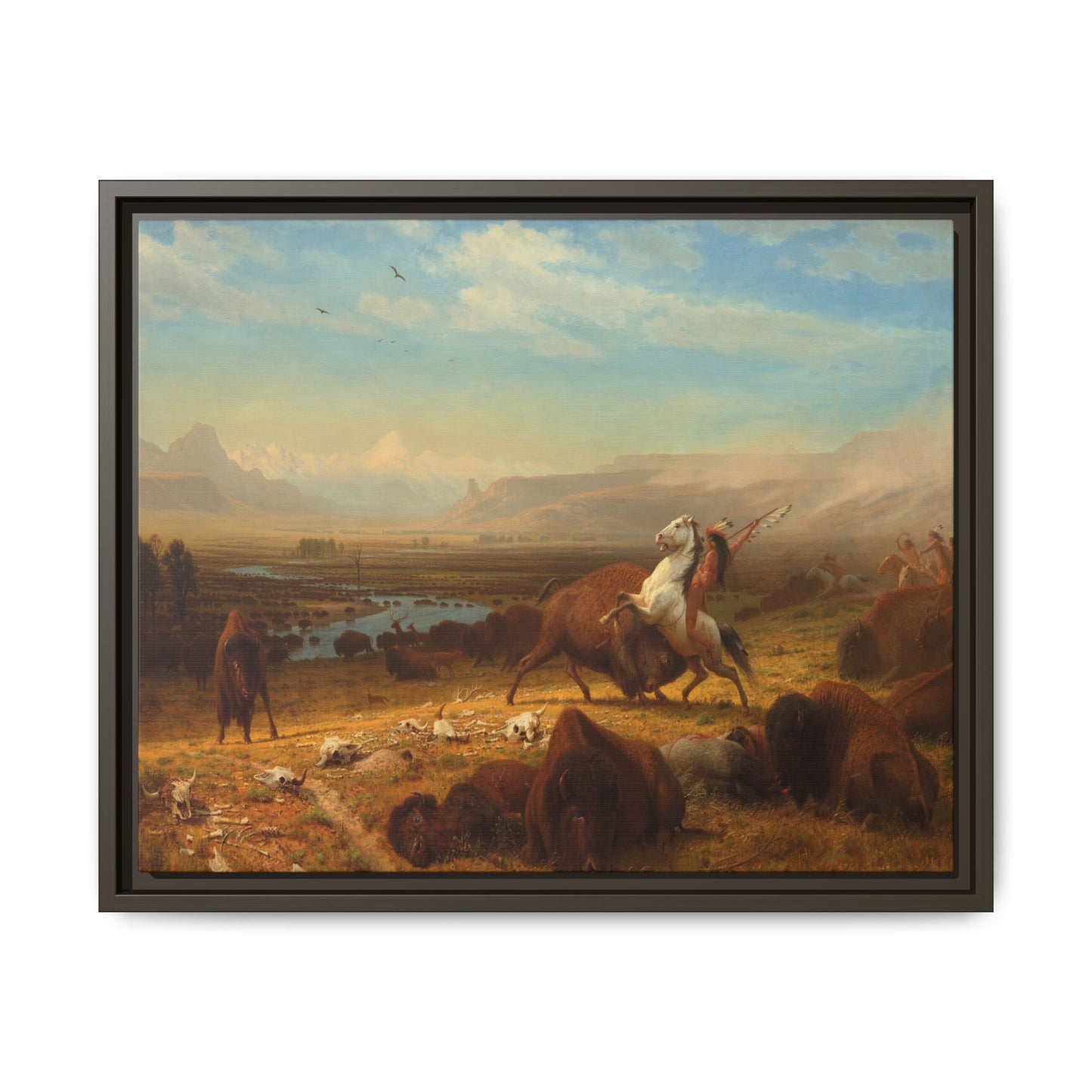 Bierstadt, Albert - The Last of the Buffalo  (1888) - Matte Canvas, Framed