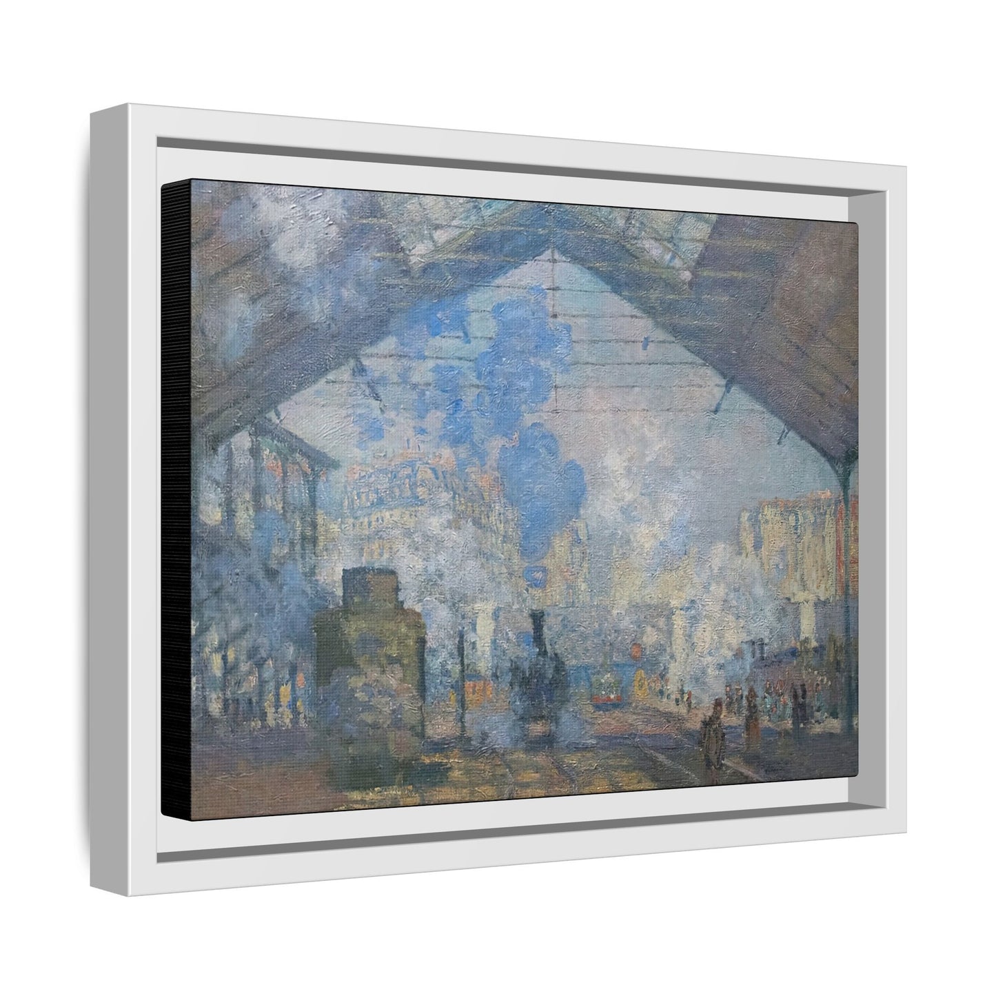 Monet, Claude - Le Gare Saint-Lazare (1877) - Matte Canvas, Framed