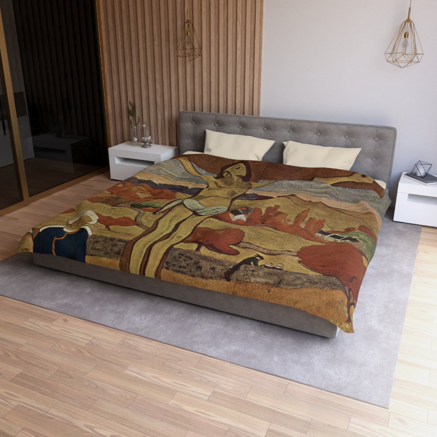 Gauguin, Paul - The Yellow Christ (1889) - Microfiber Duvet Cover