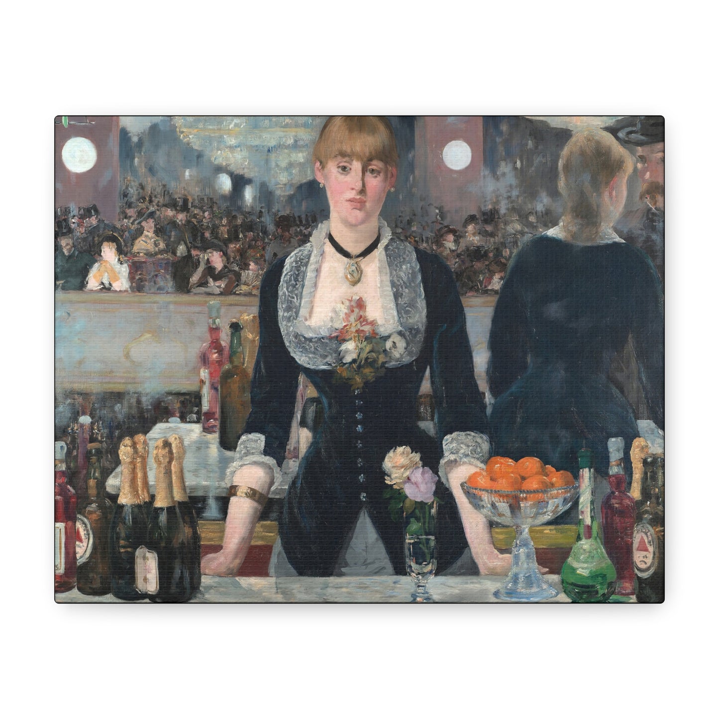 Manet, Édouard - A Bar at the Folies-Bergère (1880) - Canvas Block, unframed