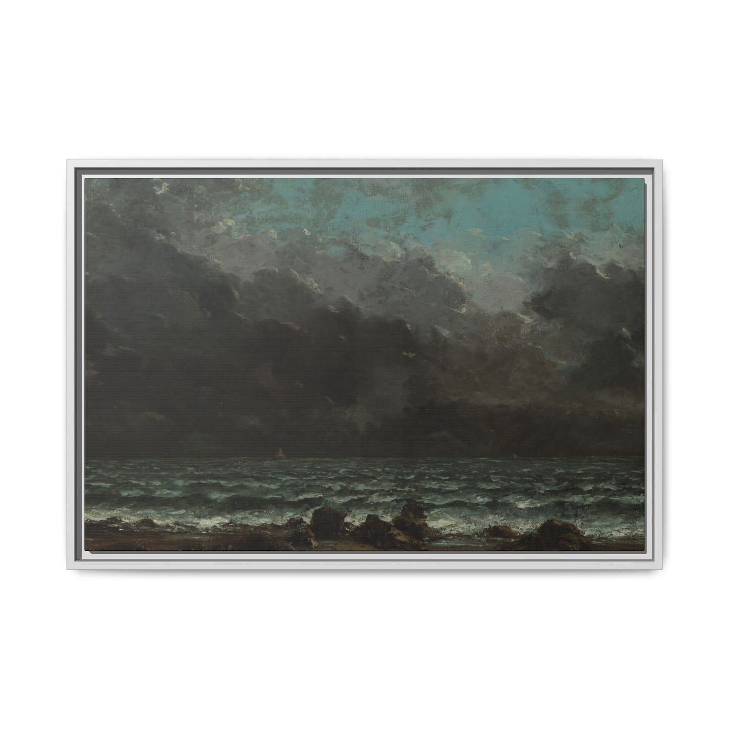 Courbet, Gustave - The Sea (1865) - Matte Canvas, Framed