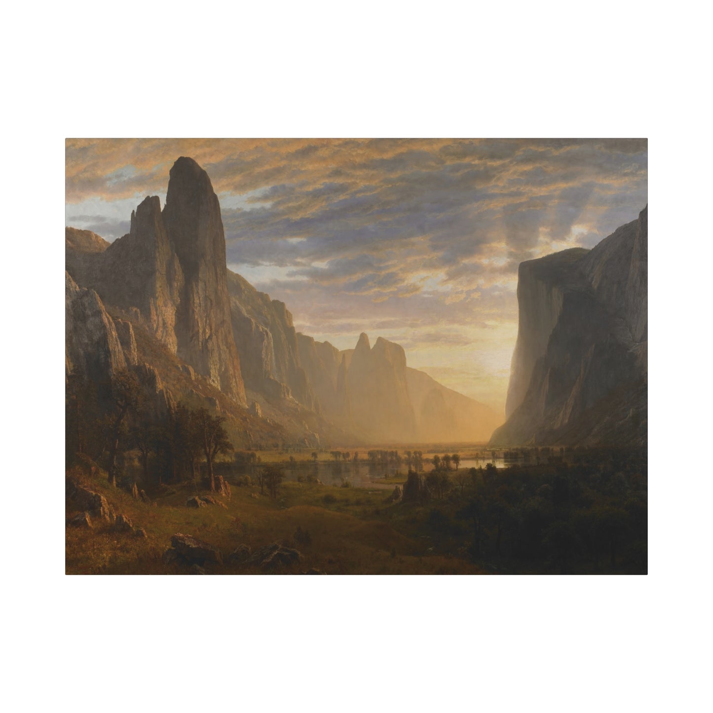Bierstadt, Albert - Looking Down Yosemite Valley (1865) - Canvas Block, unframed