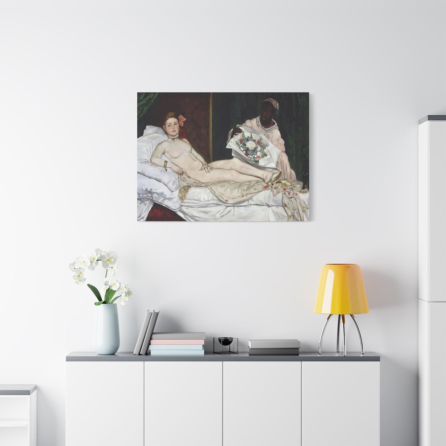 Manet, Édouard - Olympia (1870) - Canvas Block, unframed