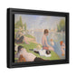 Seurat, Georges - Bathers at Asnières (1884) - Matte Canvas, Framed