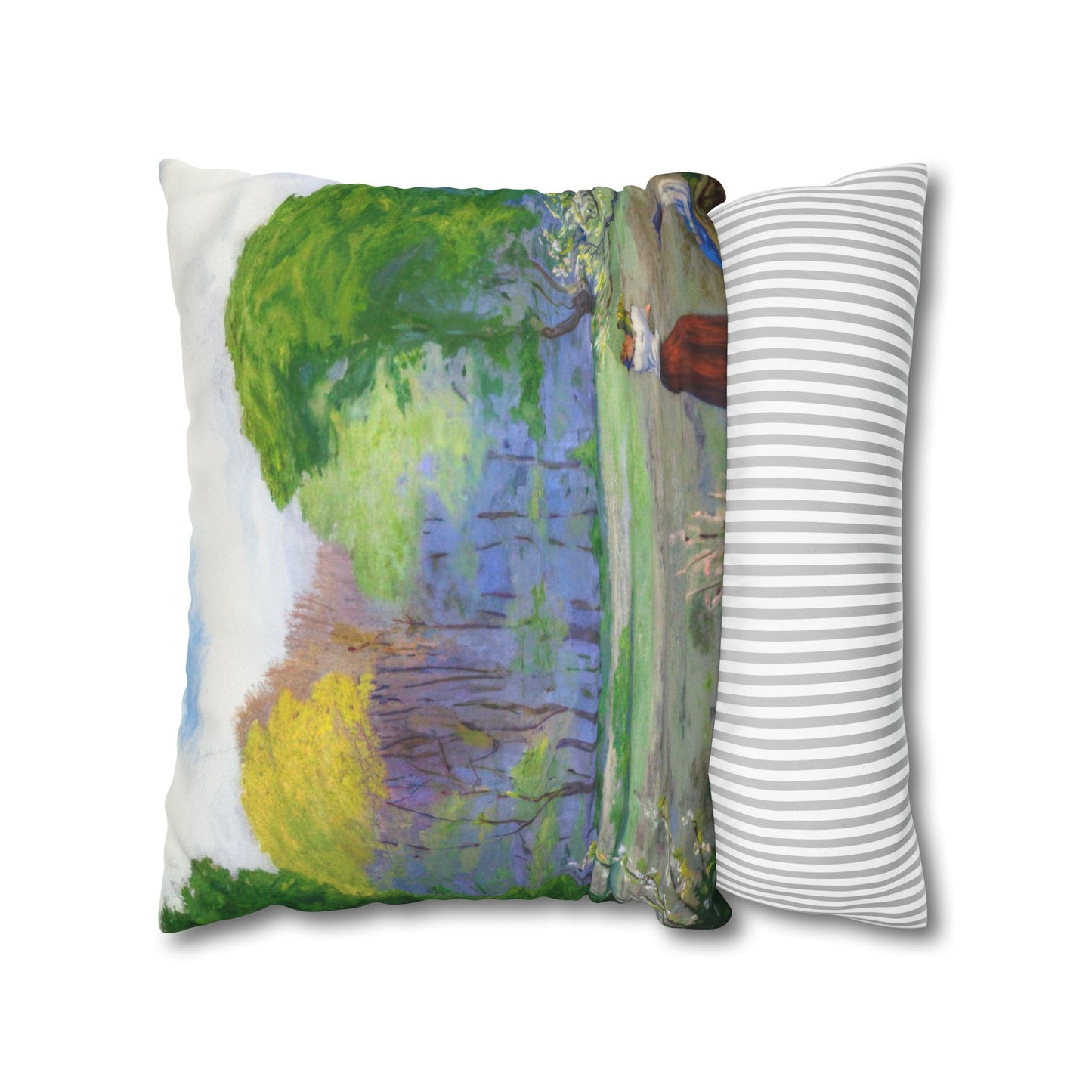 Ranson, Paul - Picking Flowers (1890) - Suede Square Pillowcase