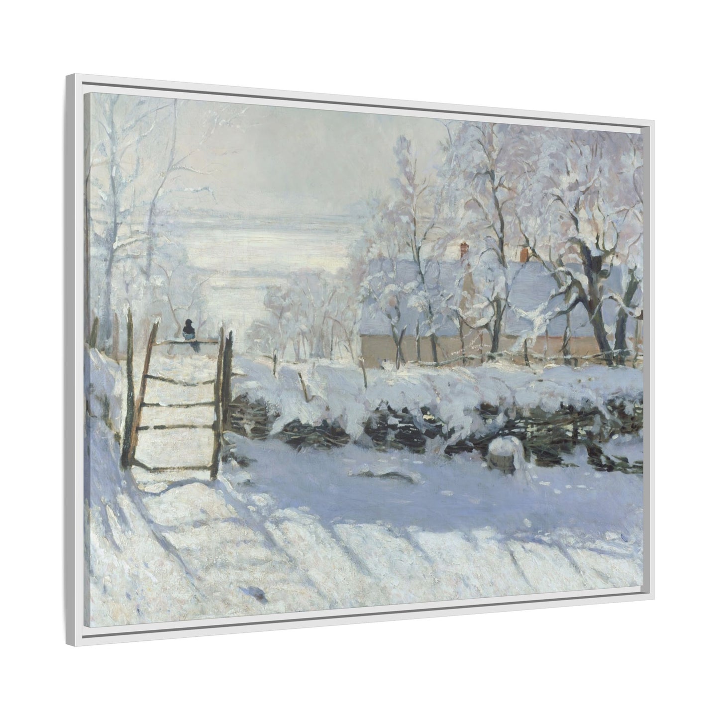 Monet, Claude - The Magpie (1868) - Matte Canvas, Framed