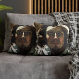 Courbet, Gustave - The Desperate Man (1843) - Suede Square Pillowcase
