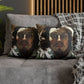 Courbet, Gustave - The Desperate Man (1843) - Suede Square Pillowcase