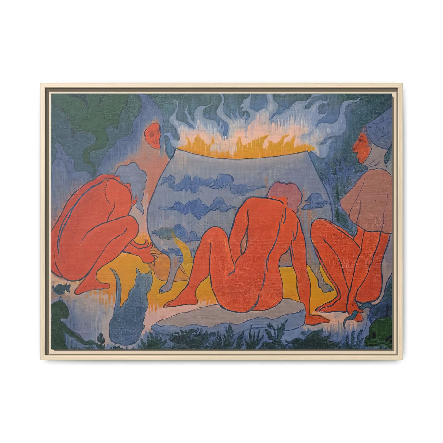 Ranson, Paul - Witches Around the Fire (1891) - Matte Canvas, Framed