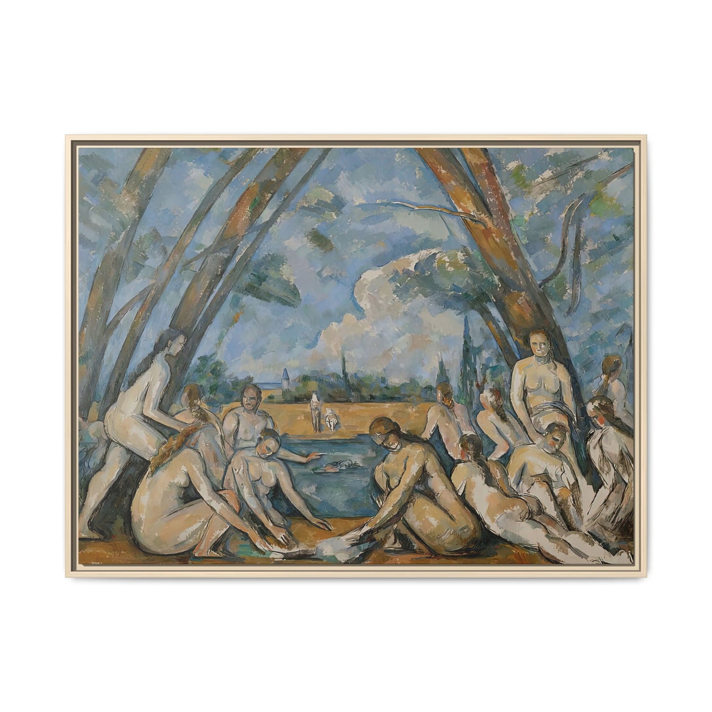Cézanne, Paul - The Large Bathers (1906) - Matte Canvas, Framed