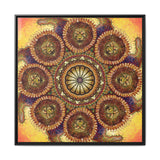Lion Summer Mandala - Framed Canvas