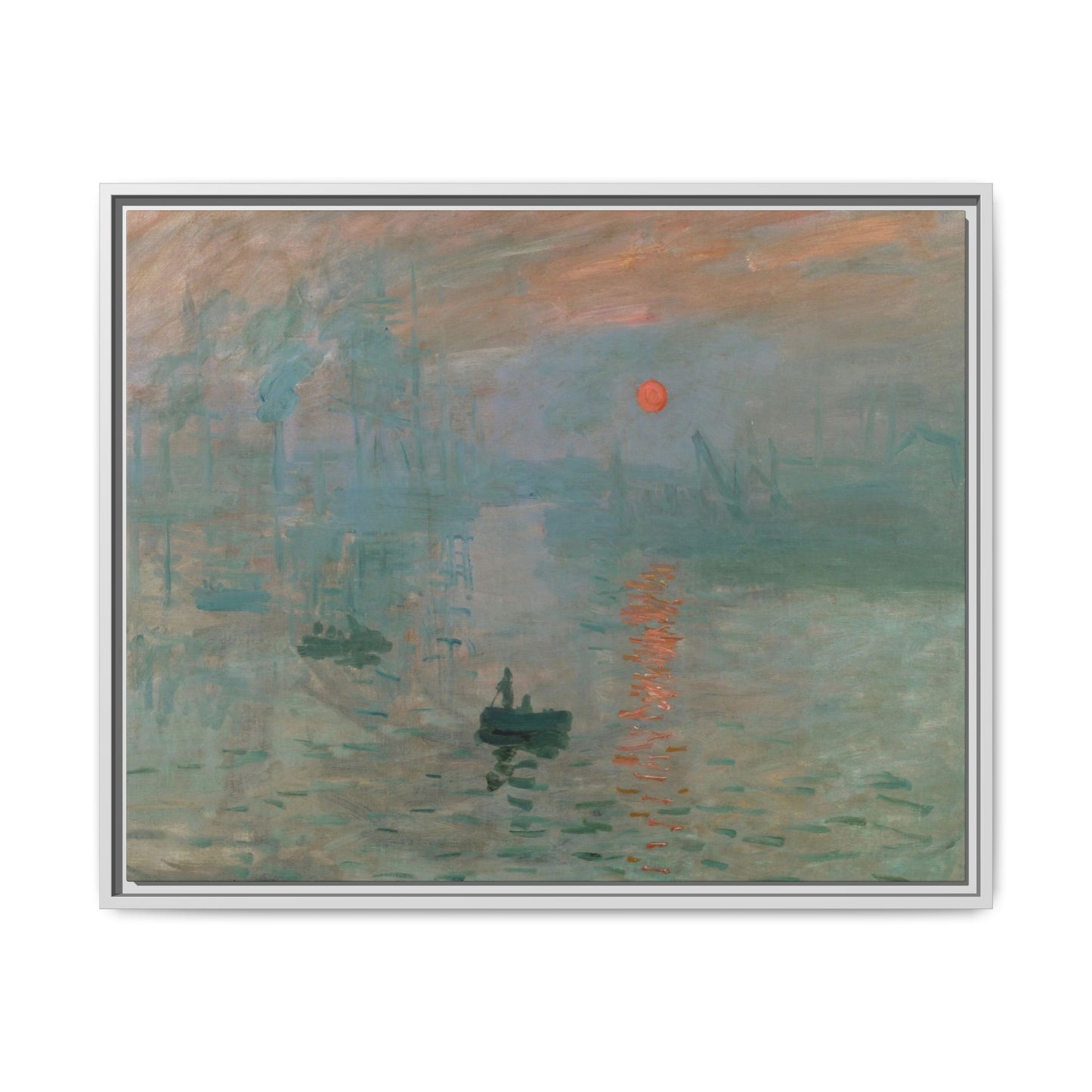 Monet, Claude - Impression, Sunrise (1872) - Matte Canvas, Framed