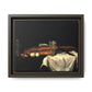 Cézanne, Paul - Still Life with Bread and Eggs (1865) - Matte Canvas, Framed