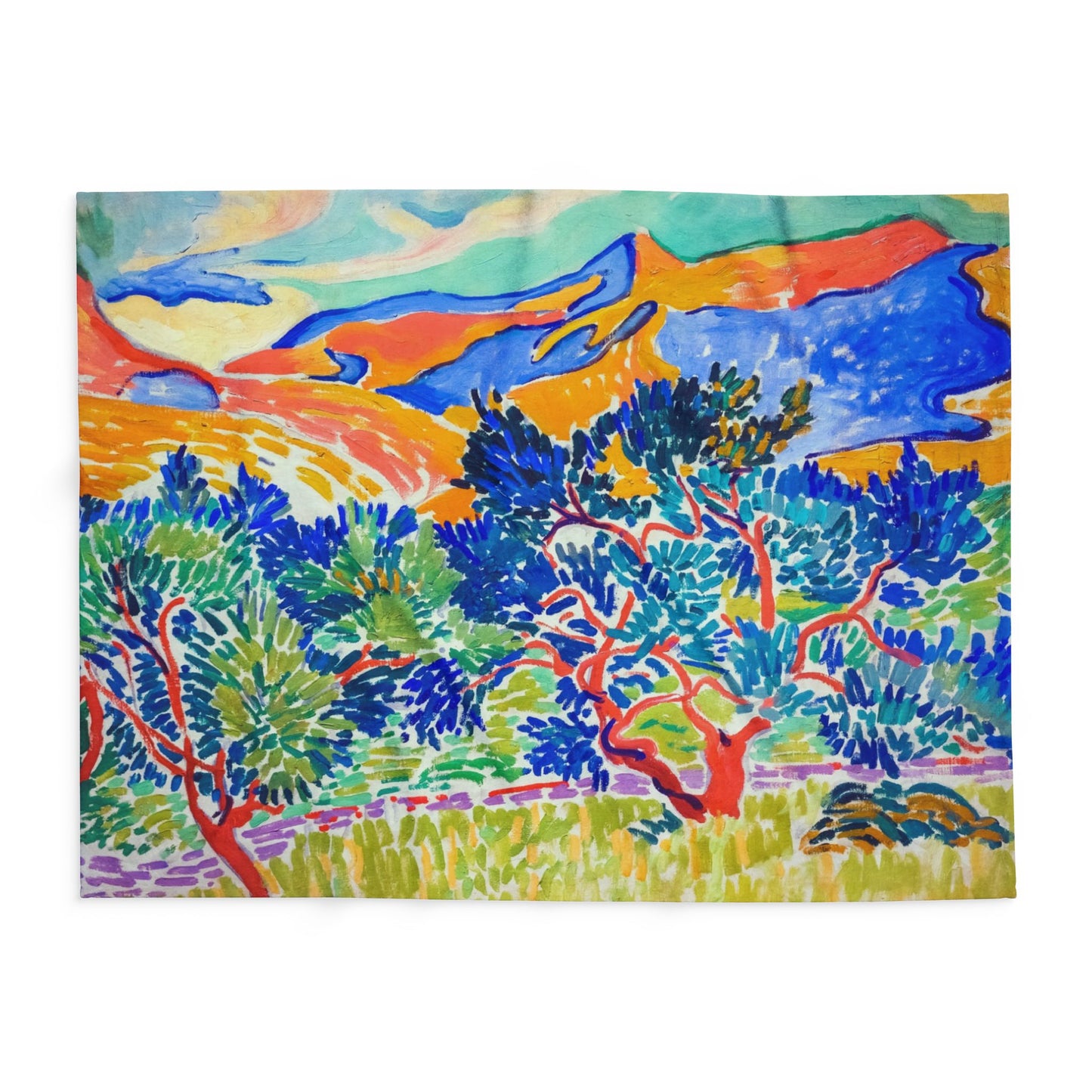 Derain, André - Mountains at Collioure (1905) - Arctic Fleece Blanket