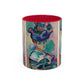 Matisse, Henri - Woman with a Hat (1905) - Colorful Accent Mugs