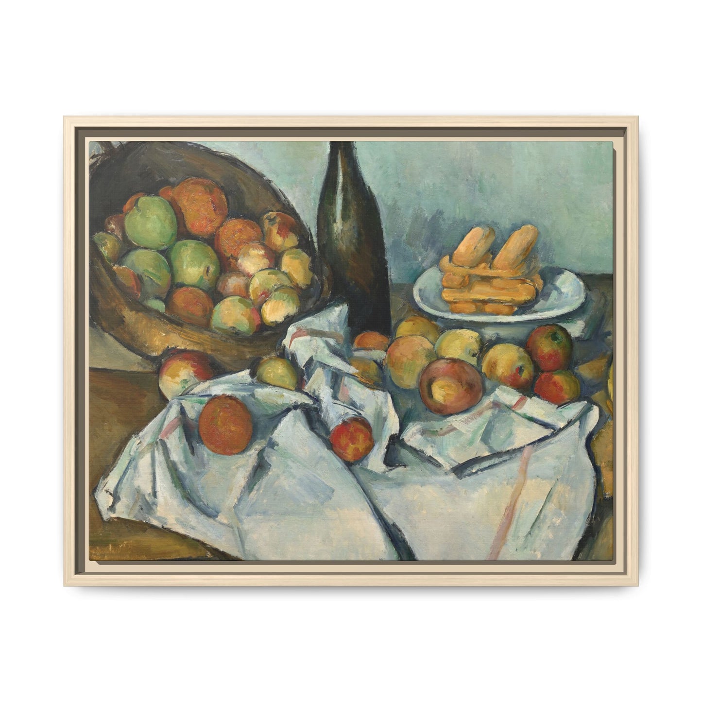 Cézanne, Paul - Basket of Apples (1893) - Matte Canvas, Framed