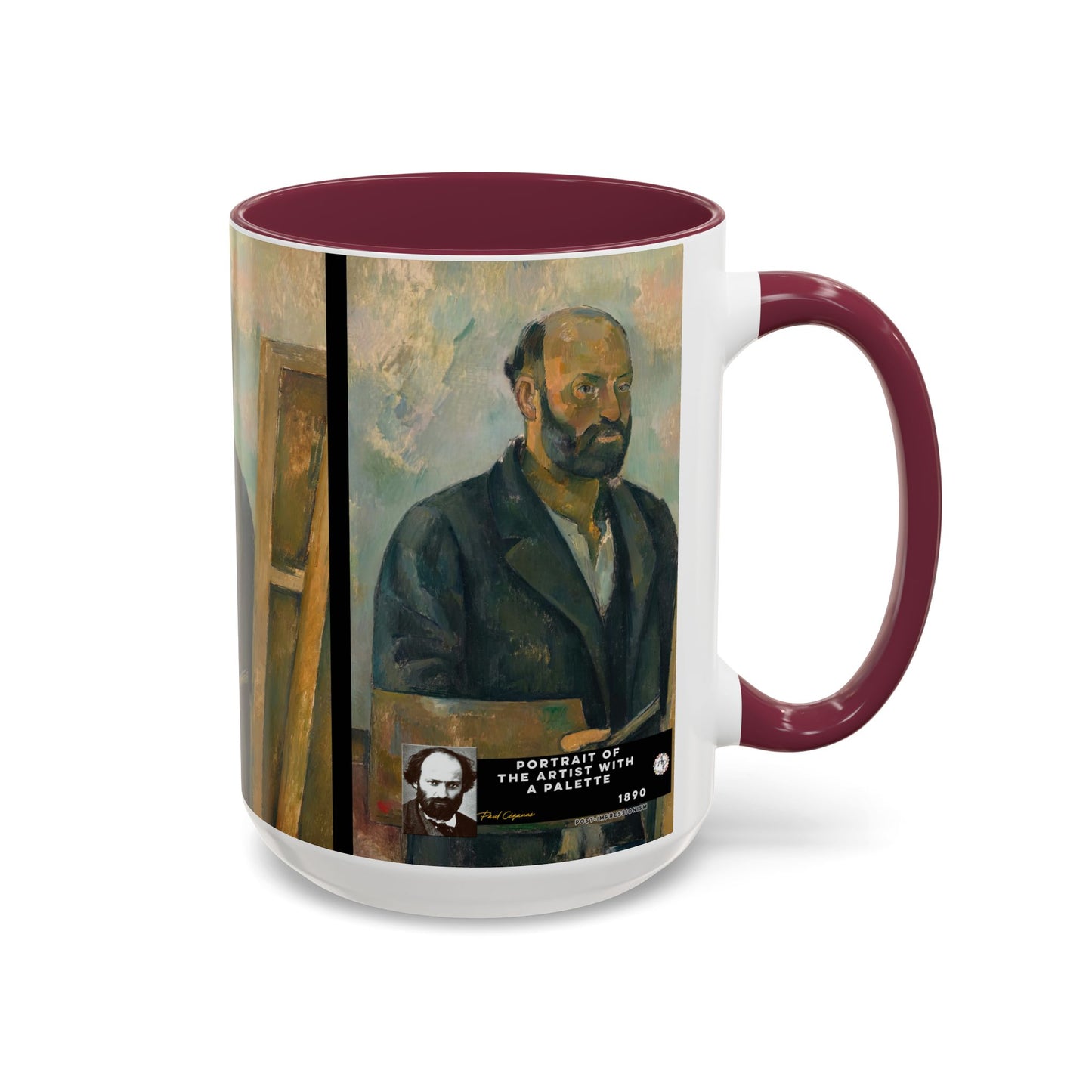 Cézanne, Paul - Portrait of the Artist with a Palette (1890) - Colorful Accent Mugs